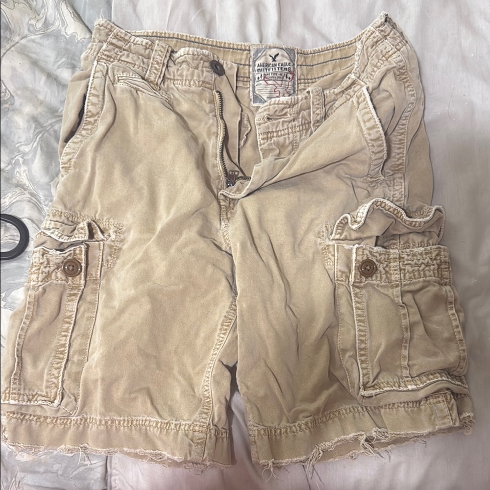 American Eagle Outfitters Tan Cargo Shorts Relaxed Fit